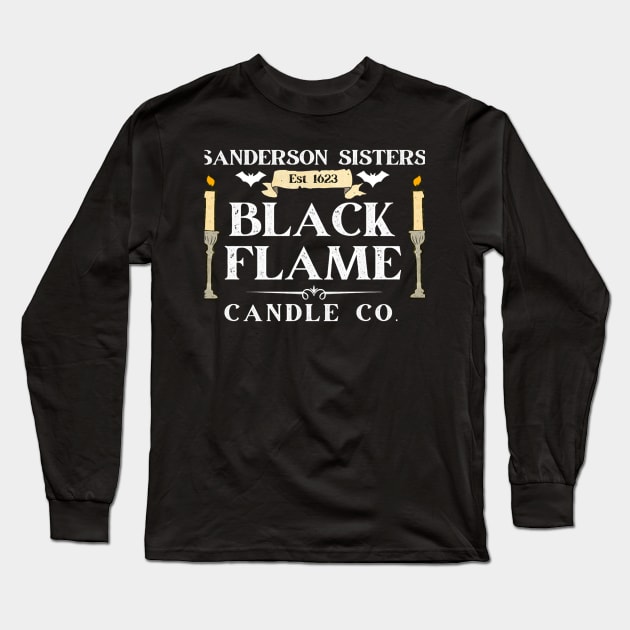 Sanderson Sisters Black Candle Company Funny Halloween Long Sleeve T-Shirt by gallaugherus